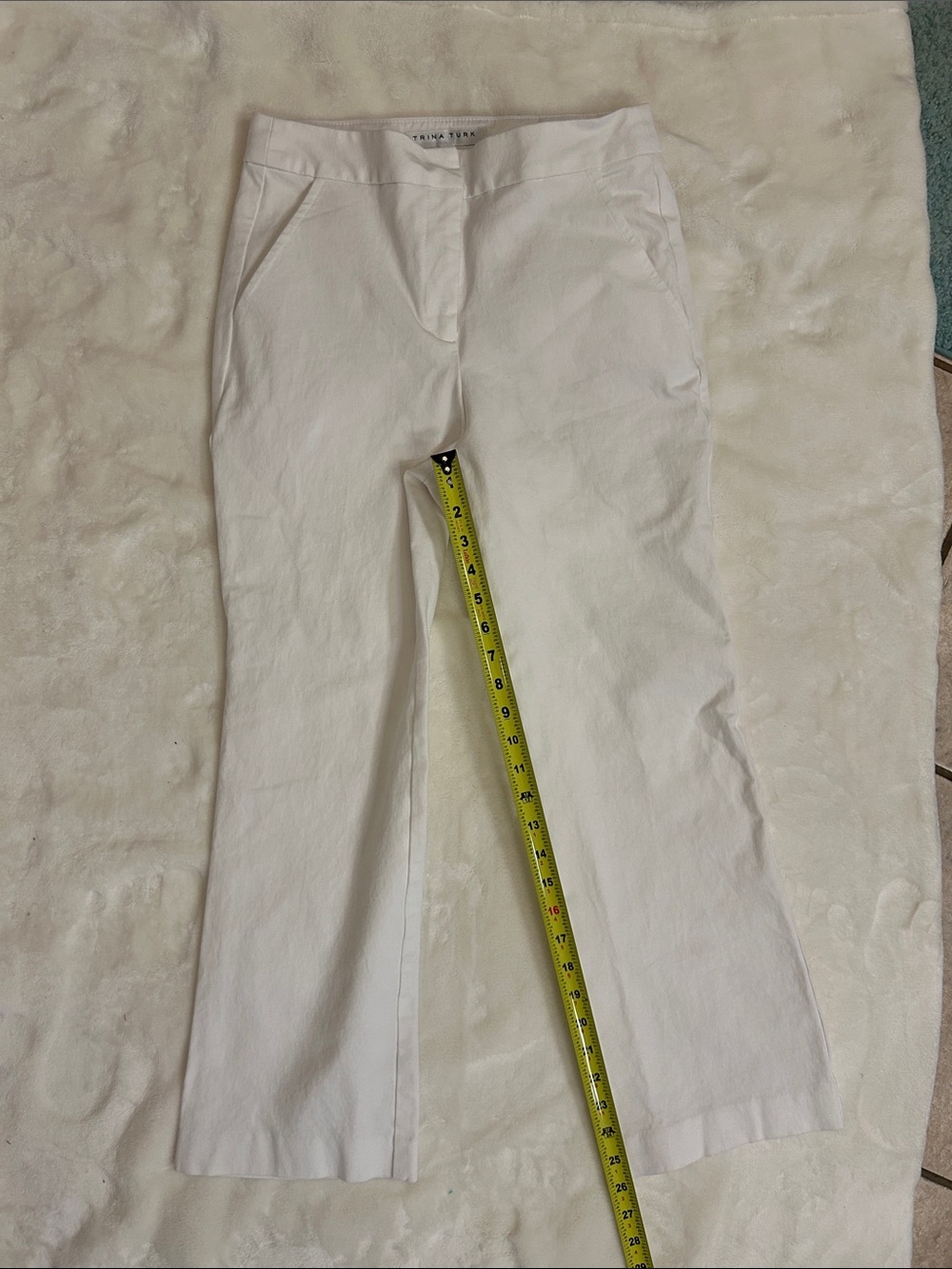 Trina Turk White straight Leg Jeans